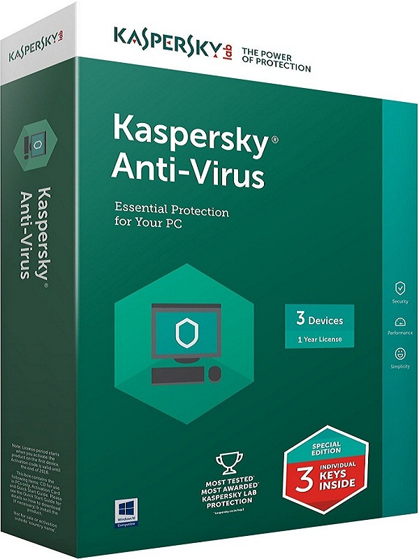 Kaspersky Anti-Virus 2019 Base 2dt (поставка 1 год лицензия)
